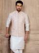 Thread Embroidered Nehru Jacket Set For Men